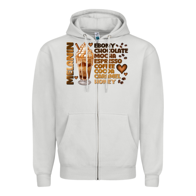 Melanin Coffee Zipper Hoodie by JahusDesignShop | Teevron