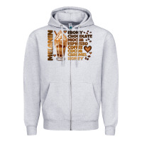 Heather Grey melanin coffee Zipper Hoodie - JahusDesignShop