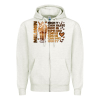 Oatmeal Heather melanin coffee Zipper Hoodie - JahusDesignShop