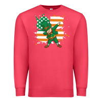 Cardinal dabbing leprechaun irish american flag Premium Sweatshirt - linhVisuals