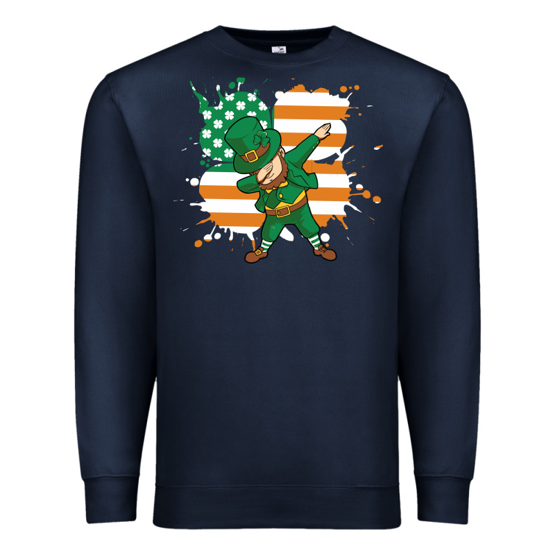 Dabbing Leprechaun Irish American Flag Premium Sweatshirt by linhVisuals | Teevron