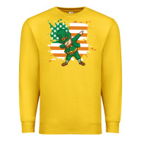 Lemon dabbing leprechaun irish american flag Premium Sweatshirt - linhVisuals