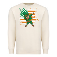 Sandshell dabbing leprechaun irish american flag Premium Sweatshirt - linhVisuals