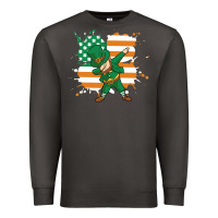 Smoke dabbing leprechaun irish american flag Premium Sweatshirt - linhVisuals