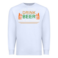 White i just want to drink with my friends Premium Sweatshirt - linhVisuals