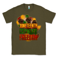 Army Green Juneteenth celebrate freedom Classic Tee - HowdyJamesFarm