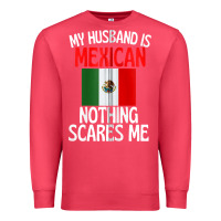 Cardinal my husband is mexican nothing scares me funny husband zip hoodie Premium Sweatshirt - linhVisuals