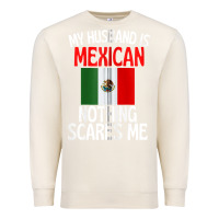 Sandshell my husband is mexican nothing scares me funny husband zip hoodie Premium Sweatshirt - linhVisuals