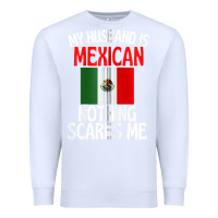 White my husband is mexican nothing scares me funny husband zip hoodie Premium Sweatshirt - linhVisuals