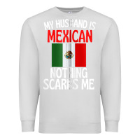 Dove Grey my husband is mexican nothing scares me funny husband zip hoodie Premium Sweatshirt - linhVisuals