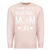 Pale Pink basketball t  shirt basketball mom life t  shirt Premium Sweatshirt - linhVisuals