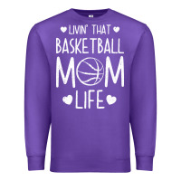 Purple basketball t  shirt basketball mom life t  shirt Premium Sweatshirt - linhVisuals
