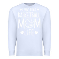 White basketball t  shirt basketball mom life t  shirt Premium Sweatshirt - linhVisuals