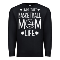 Black basketball t  shirt basketball mom life t  shirt Premium Sweatshirt - linhVisuals
