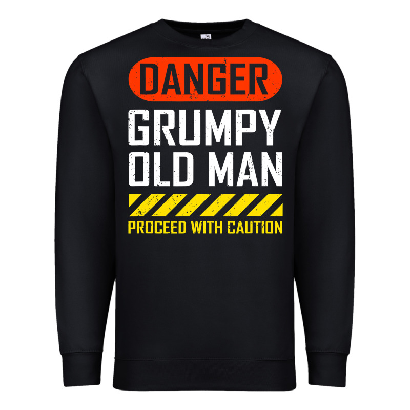Funny Danger Grumpy Old Man Sarcastic Saying, Retirement T Shirt Premium Sweatshirt by linhVisuals | Teevron