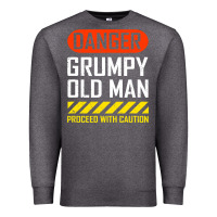 Charcoal Heather funny danger grumpy old man sarcastic saying, retirement t shirt Premium Sweatshirt - linhVisuals