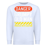 White funny danger grumpy old man sarcastic saying, retirement t shirt Premium Sweatshirt - linhVisuals