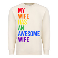 Sandshell my wife has an awesome wife funny lesbian wedding gift t shirt Premium Sweatshirt - linhVisuals