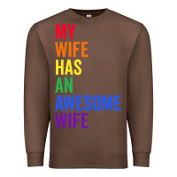 My Wife Has An Awesome Wife Funny Lesbian Wedding Gift T Shirt Premium Sweatshirt | Teevron