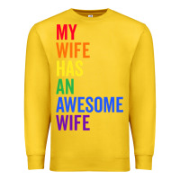 Lemon my wife has an awesome wife funny lesbian wedding gift t shirt Premium Sweatshirt - linhVisuals