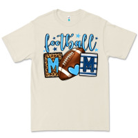 Bone Football mom blue team color  mother's day Premium Tee - HowdyJamesFarm