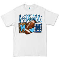 White Football mom blue team color  mother's day Premium Tee - HowdyJamesFarm