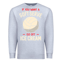 Heather Grey funny volleyball if you want a soft serve volleyball t shirt Premium Sweatshirt - linhVisuals