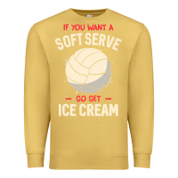 Antique Gold funny volleyball if you want a soft serve volleyball t shirt Premium Sweatshirt - linhVisuals