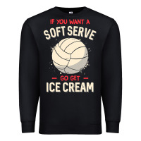 Black funny volleyball if you want a soft serve volleyball t shirt Premium Sweatshirt - linhVisuals