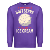 Purple funny volleyball if you want a soft serve volleyball t shirt Premium Sweatshirt - linhVisuals