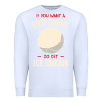 White funny volleyball if you want a soft serve volleyball t shirt Premium Sweatshirt - linhVisuals