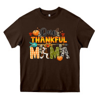 Chocolate Brown one thankful mama Heavy Core Tee - CowGirlArtShop