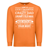 Carrot i am a lucky daughter i have a crazy dad grumpy old man t shirt Premium Sweatshirt - linhVisuals