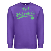 Purple pat mccrotch funny st. patrick's day long sleeve t shirt Premium Sweatshirt - linhVisuals