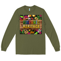 Army Green hispanic heritage tumbler Long Sleeve Tee - BundleAndBundleShop