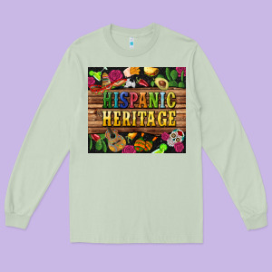 Hispanic Heritage Tumbler Long Sleeve Tee Designed By Bundleandbundleshop