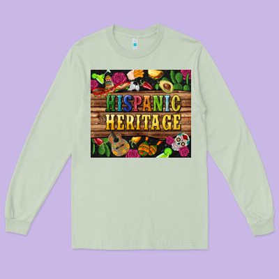 Hispanic Heritage Tumbler Long Sleeve Tee Designed By Bundleandbundleshop