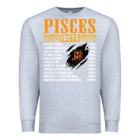 Heather Grey pisces facts t shirt pisces birthday gifts Premium Sweatshirt - linhVisuals
