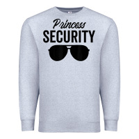 Heather Grey princess security dad boyfriend husband pregnancy t shirt Premium Sweatshirt - linhVisuals