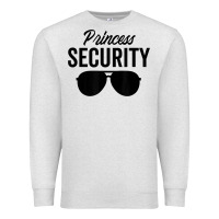 Oatmeal Heather princess security dad boyfriend husband pregnancy t shirt Premium Sweatshirt - linhVisuals