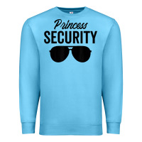 Ocean Blue princess security dad boyfriend husband pregnancy t shirt Premium Sweatshirt - linhVisuals