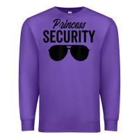 Purple princess security dad boyfriend husband pregnancy t shirt Premium Sweatshirt - linhVisuals