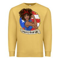 Antique Gold puerto rican girl strong t shirt puerto rico pride boricua Premium Sweatshirt - linhVisuals
