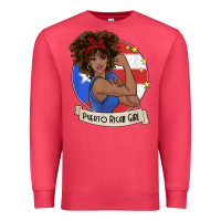Cardinal puerto rican girl strong t shirt puerto rico pride boricua Premium Sweatshirt - linhVisuals