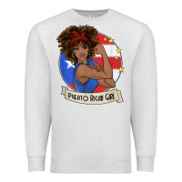 Oatmeal Heather puerto rican girl strong t shirt puerto rico pride boricua Premium Sweatshirt - linhVisuals