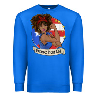 True Royal puerto rican girl strong t shirt puerto rico pride boricua Premium Sweatshirt - linhVisuals
