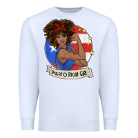 White puerto rican girl strong t shirt puerto rico pride boricua Premium Sweatshirt - linhVisuals
