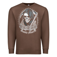Chestnut santa muerte female deity mexican satanic dead sugar skull tank top Premium Sweatshirt - linhVisuals