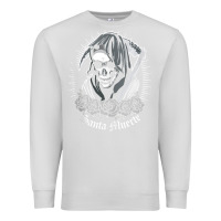 Dove Grey santa muerte female deity mexican satanic dead sugar skull tank top Premium Sweatshirt - linhVisuals