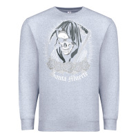 Heather Grey santa muerte female deity mexican satanic dead sugar skull tank top Premium Sweatshirt - linhVisuals